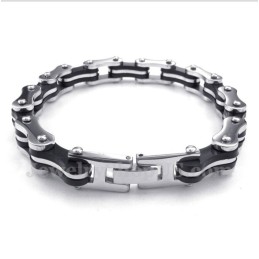 Bracciale In Gomma Con Catena Per Bicicletta In Titanio Da Uomo