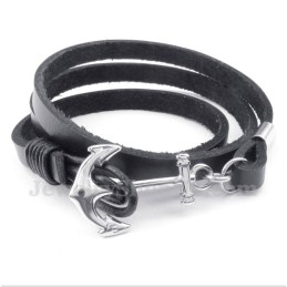 Bracciale In Pelle Di Titanio Da Uomo