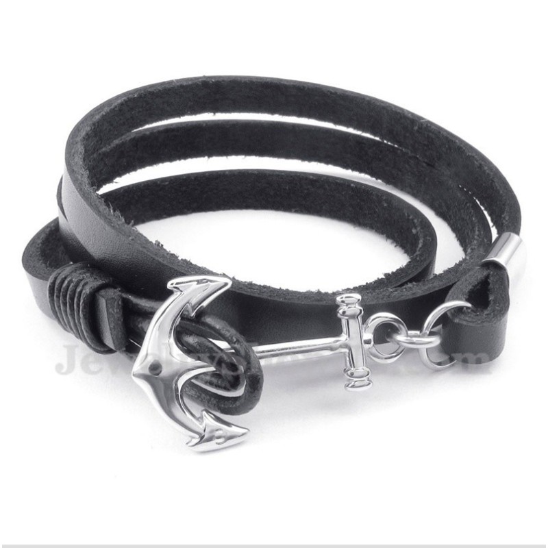 Bracciale In Pelle Di Titanio Da Uomo Bracciale In Pelle Di Titanio Da Uomo