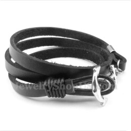 Bracciale In Pelle Di Titanio Da Uomo