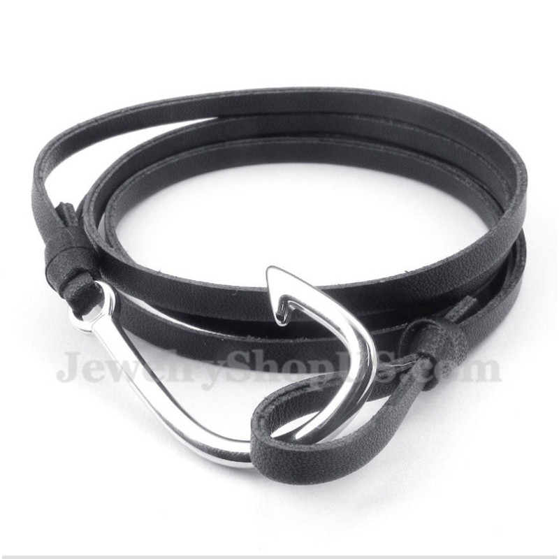 Bracciale In Pelle Di Titanio Da Uomo Bracciale In Pelle Di Titanio Da Uomo