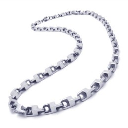 Collana Sottile In Argento E Titanio Da 21,7 Pollici