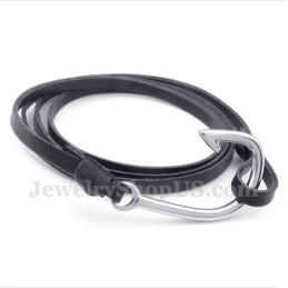 Bracciale In Pelle Di Titanio Da Uomo