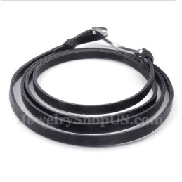 Bracciale In Pelle Di Titanio Da Uomo