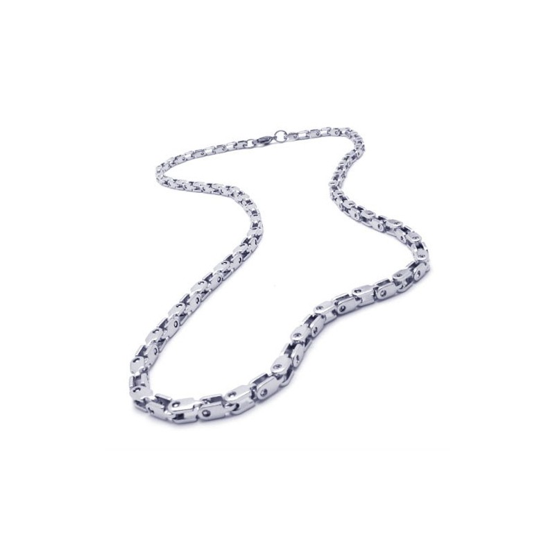 Collana Sottile In Argento E Titanio Da 20,5 Pollici Collana Sottile In Argento E Titanio Da 20,5 Pollici