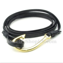Bracciale In Pelle Di Titanio Da Uomo