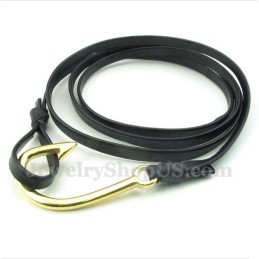 Bracciale In Pelle Di Titanio Da Uomo