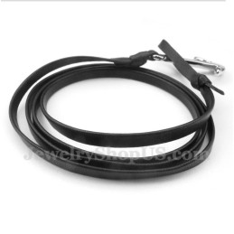 Bracciale In Titanio E Pelle Da Uomo