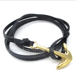 Bracciale In Pelle Di Titanio Da Uomo