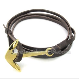 Bracciale In Pelle Di Titanio Da Uomo