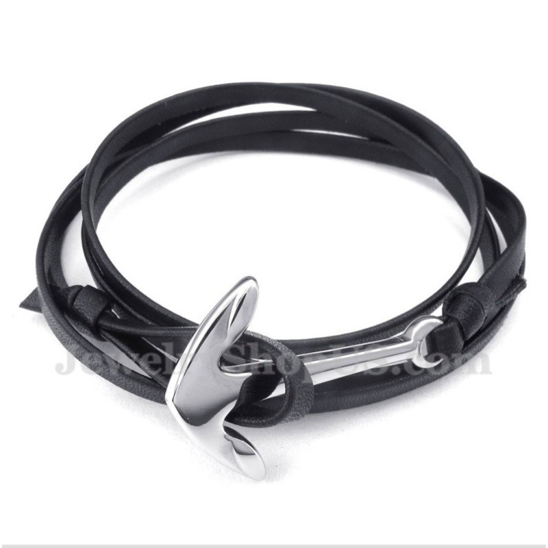 Bracciale In Pelle Di Titanio Da Uomo Bracciale In Pelle Di Titanio Da Uomo