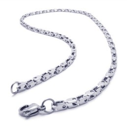 Collana Sottile In Argento E Titanio Da 20,5 Pollici