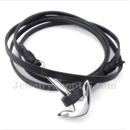 Bracciale In Pelle Di Titanio Da Uomo