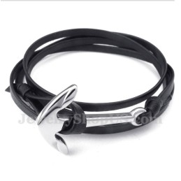 Bracciale In Pelle Di Titanio Da Uomo
