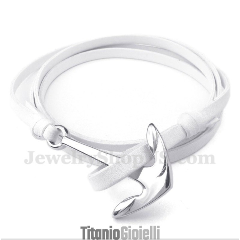 Bracciale In Pelle Di Titanio Da Uomo