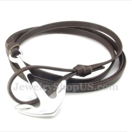 Bracciale In Pelle Di Titanio Da Uomo