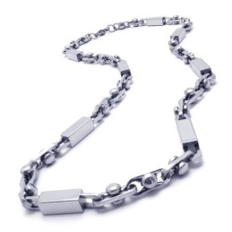Collana Cubica In Titanio E Argento Da 21,9 Pollici