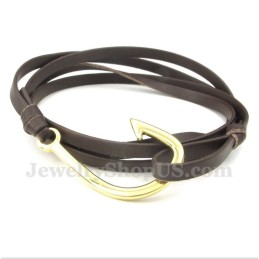 Bracciale In Pelle Di Titanio Da Uomo