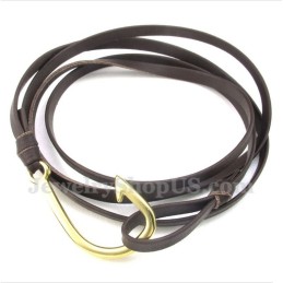 Bracciale In Pelle Di Titanio Da Uomo
