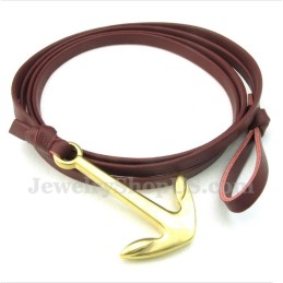 Bracciale Da Uomo In Pelle Con Ancora In Titanio