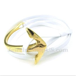 Bracciale Da Uomo In Titanio E Pelle Con Ancora