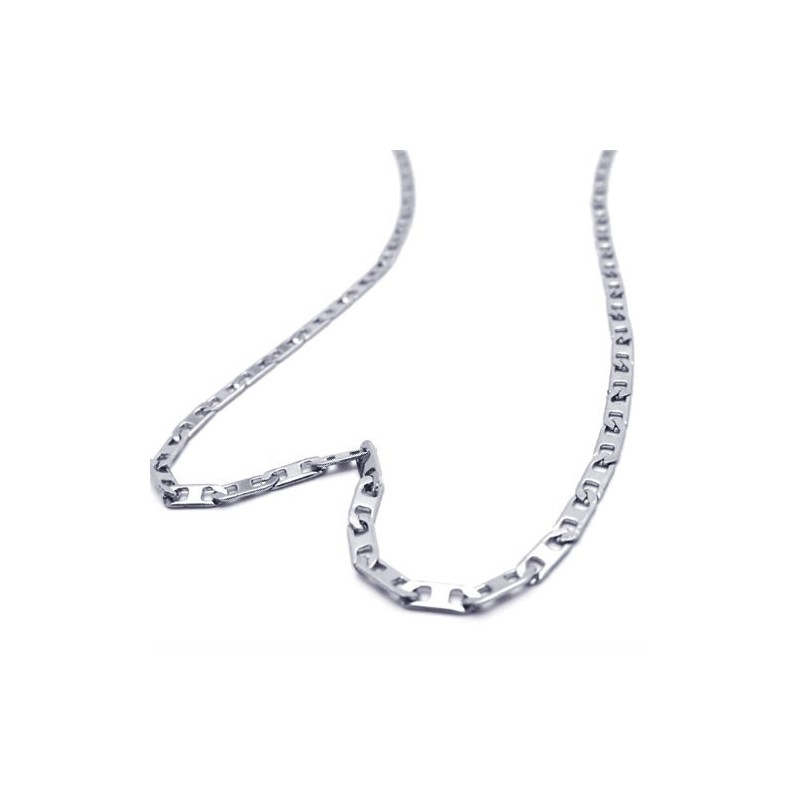 Collana Sottile In Argento E Titanio Da 19,7 Pollici Collana Sottile In Argento E Titanio Da 19,7 Pollici
