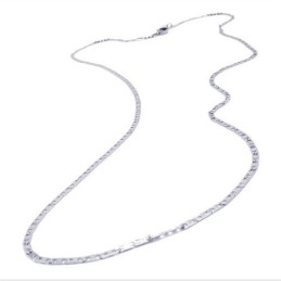 Collana Sottile In Argento E Titanio Da 19,7 Pollici