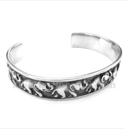 Bracciale Da Uomo In Titanio Con Elefante