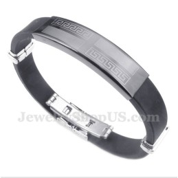 Bracciale In Gomma E Titanio Da Uomo