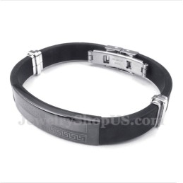 Bracciale In Gomma E Titanio Da Uomo