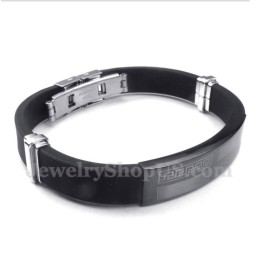 Bracciale In Gomma E Titanio Da Uomo