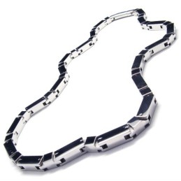 Collana Cubica In Titanio E Argento Da 20,5 Pollici