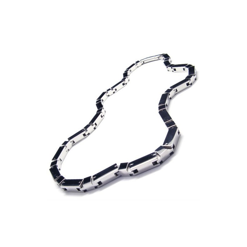 Collana Cubica In Titanio E Argento Da 20,5 Pollici Collana Cubica In Titanio E Argento Da 20,5 Pollici