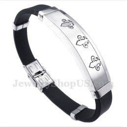 Bracciale In Gomma Di Titanio Da Uomo
