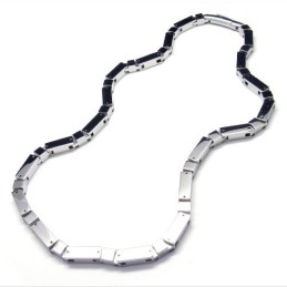 Collana Cubica In Titanio E Argento Da 20,5 Pollici