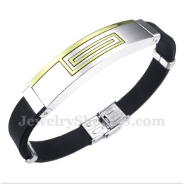 Bracciale In Gomma Di Titanio Da Uomo