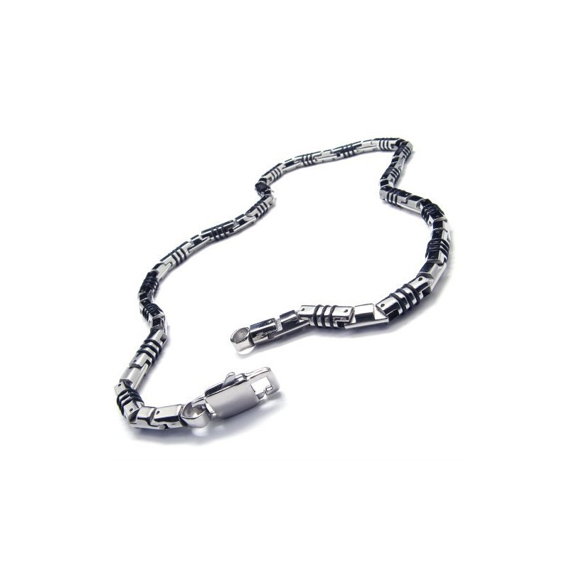 Collana Cubica In Titanio E Argento Da 19,9 Pollici Collana Cubica In Titanio E Argento Da 19,9 Pollici