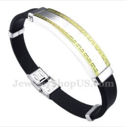 Bracciale In Gomma Di Titanio Da Uomo