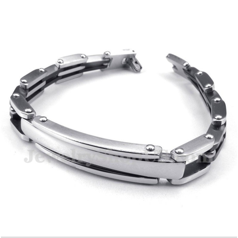 Bracciale Da Uomo In Titanio Nero Bracciale Da Uomo In Titanio Nero