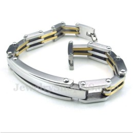 Bracciale Da Uomo In Titanio Placcato Oro