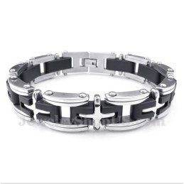 Bracciale Da Uomo Con Croce In Titanio