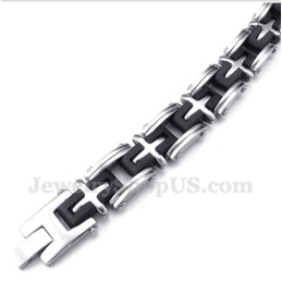 Bracciale Da Uomo Con Croce In Titanio
