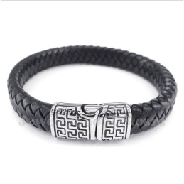 Bracciale In Pelle Di Titanio Da Uomo