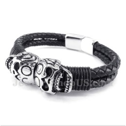 Bracciale In Pelle Di Titanio Da Uomo