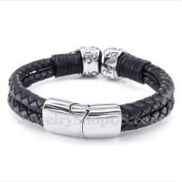 Bracciale In Pelle Di Titanio Da Uomo