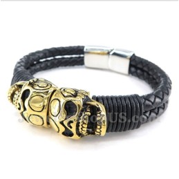 Bracciale In Pelle Di Titanio Da Uomo