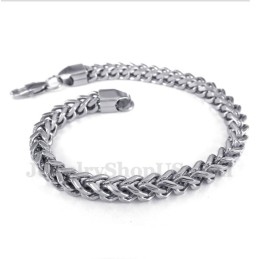 Bracciale In Titanio Argento Da Uomo