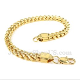 Bracciale In Titanio Oro Da Uomo