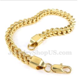 Bracciale In Titanio Oro Da Uomo