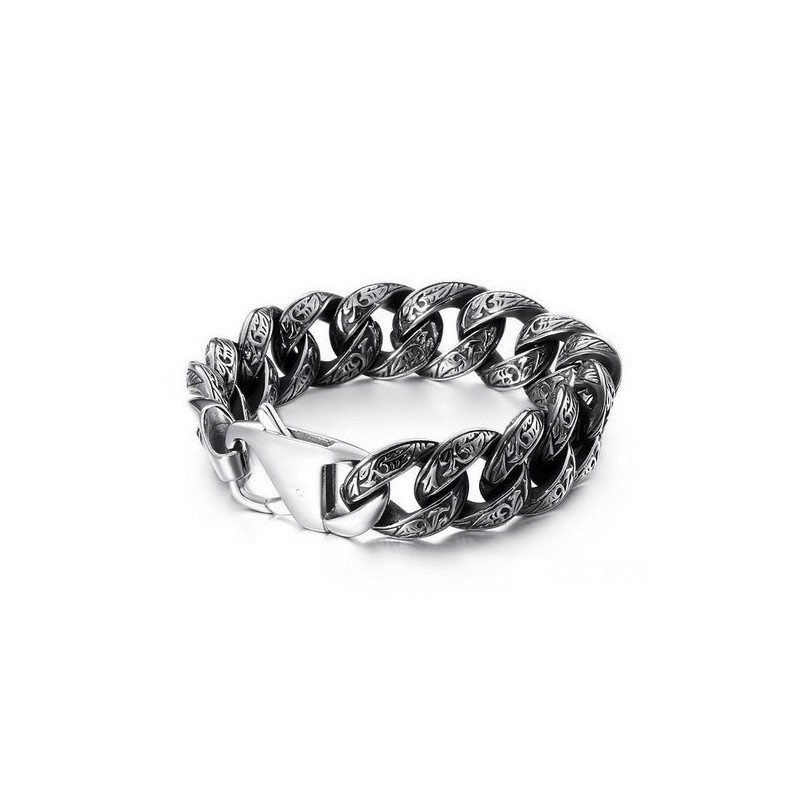 Bracciale Da Uomo Alla Moda In Titanio Con Chiusura Multi-Anello Bracciale Da Uomo Alla Moda In Titanio Con Chiusura Multi-Anello